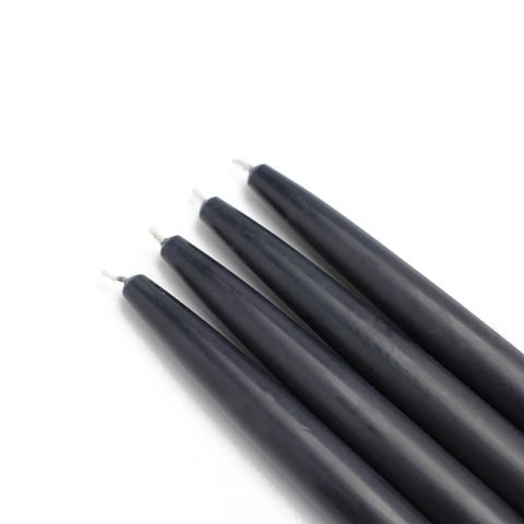 ZestCandle 6 Black Taper Candles (1 Dozen)  