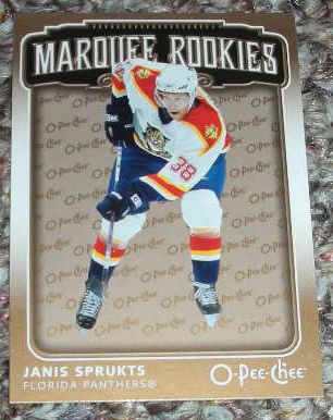 Janis Sprukts 2006 07 O Pee Chee Marquee Rookies RC  