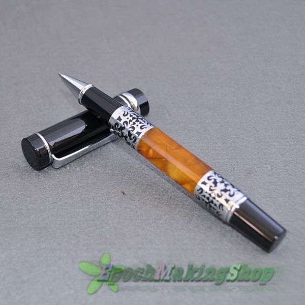 JINHAO CELLULOID FLOWER PATTERN ROLLER BALL PEN new  