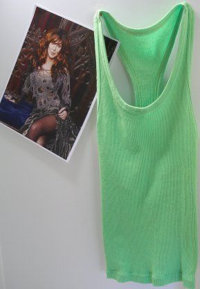 Cher Personal WardrobeLime Green Racer Back Tank  