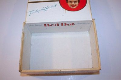 Vintage Red Dot Cardboard Cigar Box  