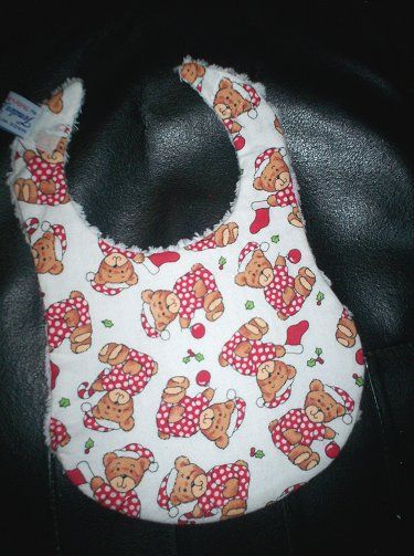 Handmade Christmas Baby Bib ~ Lots of Fabric Choices  