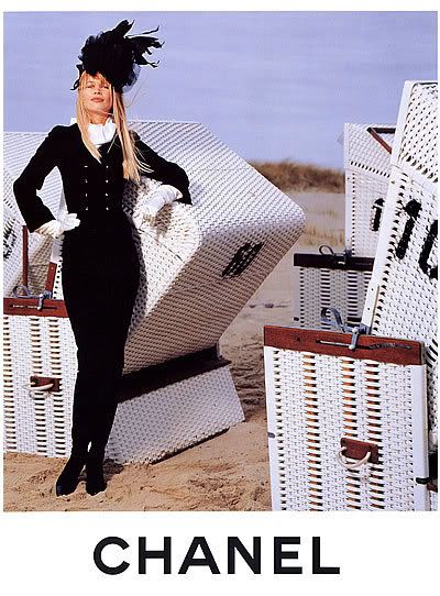 Title Chanel ad featuring Claudia Schiffer, photographed by Karl 