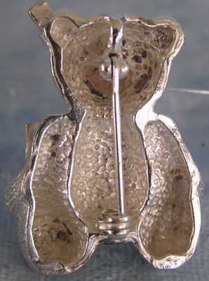 Sterling Silver Steiff Teddy Bear Club 93 Pin NICE   NR  