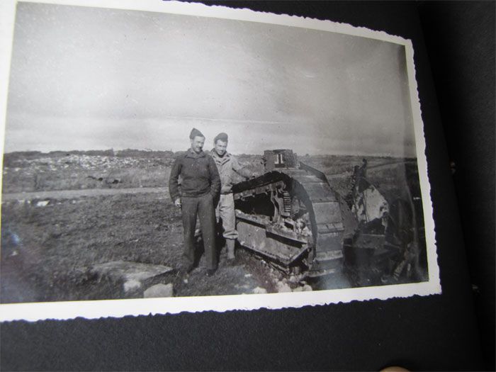 WWII Suede Photo Album Crashed Nazi Plane & Nose Art  