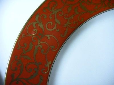 Mikasa Parchment Red Rimmed Soup Bowl New  