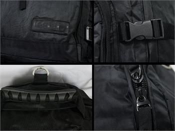   Black Canvas Backpack Zipper Closures Travel Bag Satchels FB22  