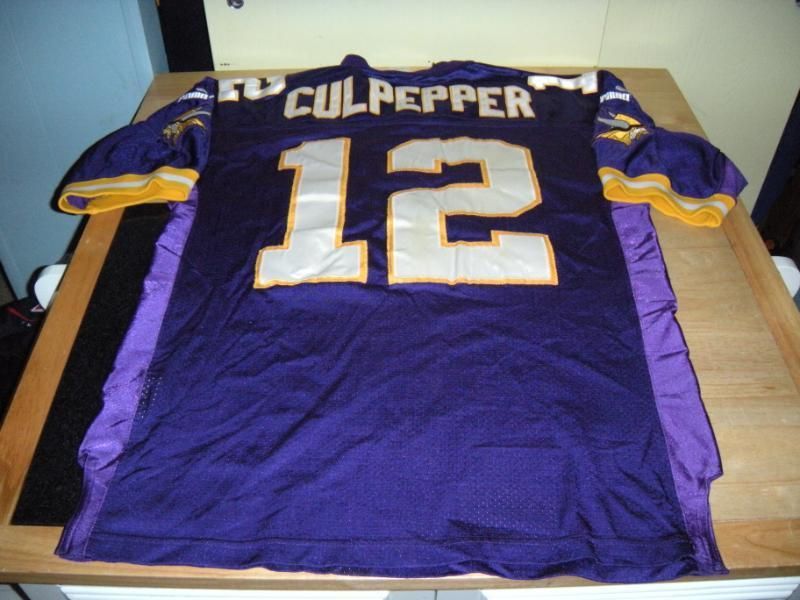 AUTHENTIC DAUNTE CULPEPPER RARE #12 MINNESOTA VIKINGS JERSEY 48 ADULT 