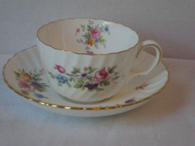 Minton Marlow S309 Wreath Bkstmp Teacup Cup & Saucer Set (s)  