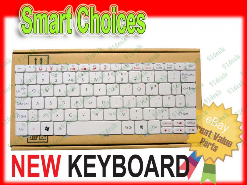 Genuine New Acer Aspire one D257 AOD257 UK Keyboard  