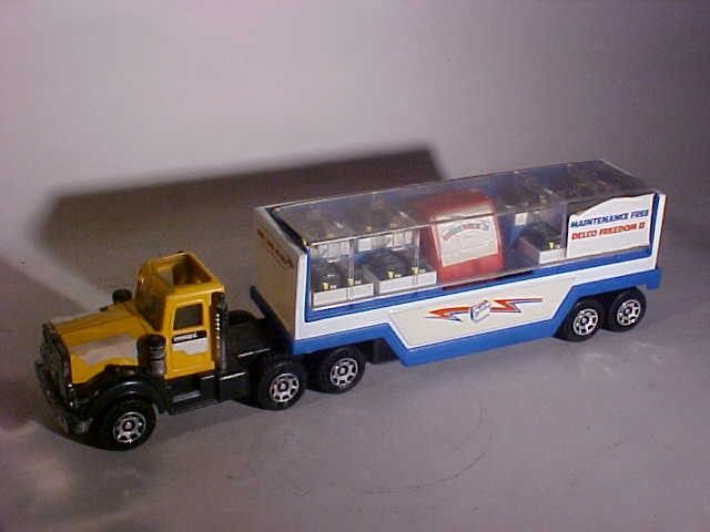 VINTAGE 1980 BUDDY L SEMI TRUCK TOY DELCO BATTERIES NR  