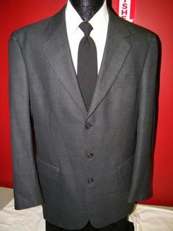 JOS A BANK Mens 3 BTN Jacket BLUE BLACK TWEED Sport Coat WOOL Blazer 