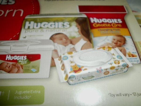 NEW Huggies Newborn Gift Set Baby Diapers Wipes Changing Pads + Toy in 