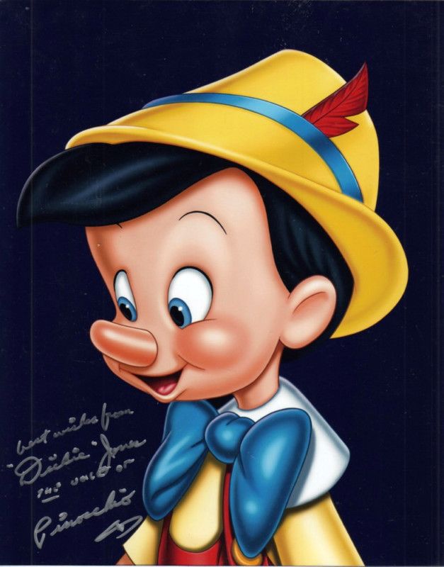 DICKIE JONES SIGNED DISNEY PINOCCHIO VOICE OF UACC REG  