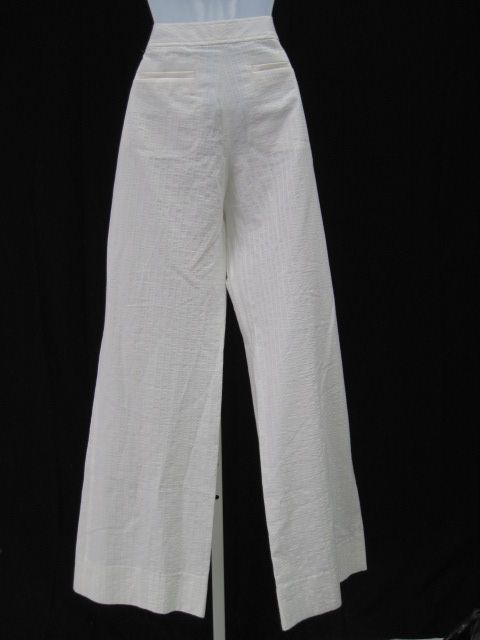 REBECCA TAYLOR White Flower Button Pants Slacks Sz 2  