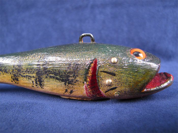 Duluth Fish Decoys Hand Carved Folk Art Wood Bass  