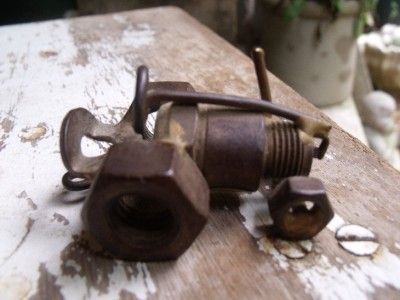 Adorable Folk Art Mini Tractor From Spark Plug & Nuts  