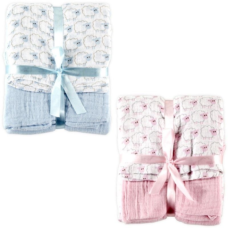 Hudson Baby 2 Pack Muslin Swaddle Blanket  