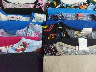 Vet Nurse Medical Dental Scrubs Lot of 8 Outfits Sets Small S CAROLS 