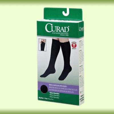   Hospital Quality Medical Zipper Closed Toe Compression Socks  