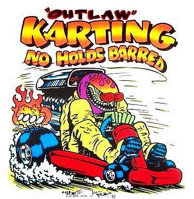 OUTLAW KART RACING MONSTER NO HOLDS BARRED T SHIRT GE63  