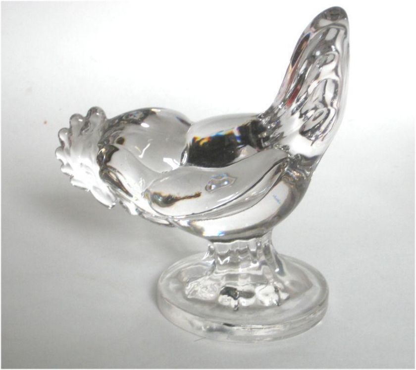 Vintage New Martinsville Crystal Glass Hen Figure  