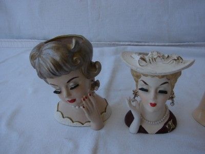 VINTAGE HEAD VASES   RUBENS   MARTI OF HOLLYWOOD  