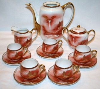 M71 VINTAGE SOHO CHINA Handpainted Porcelain Tea Set  