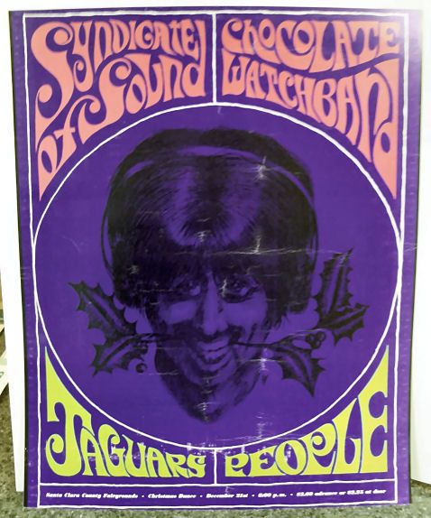 1966 CHOCOLATE WATCHBAND Original Concert Poster  