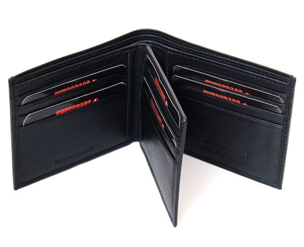 Mens Wallet Extra Capacity 2 Bill Sections 16 Card Slots ID Window 