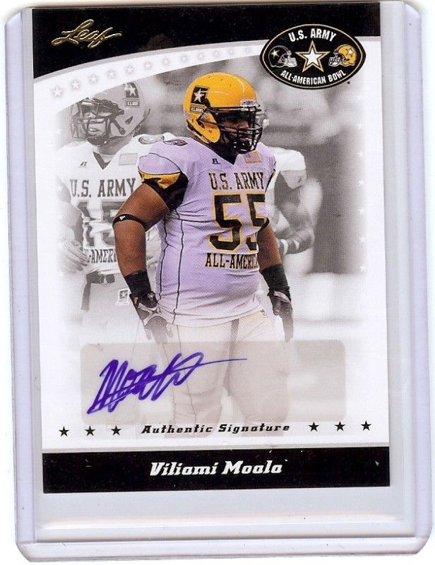 2011 Leaf U.S. Army All American Viliami Moala AUTO  