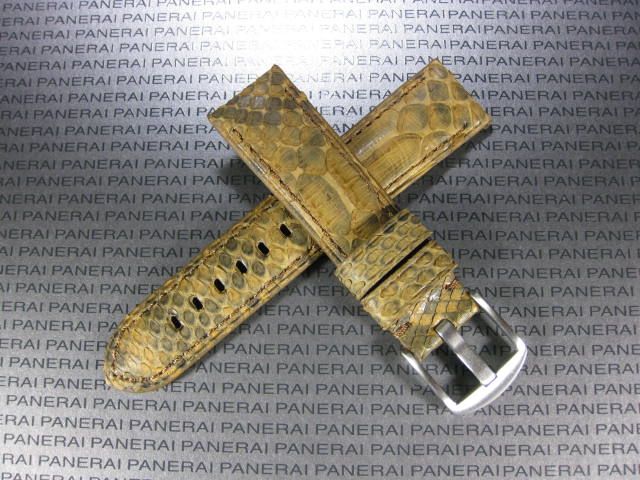 stainless buckle color golden brown python skin with matching stitch