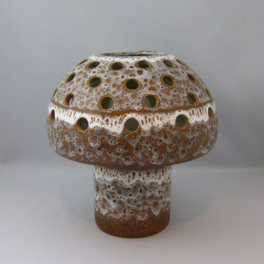 Maurice Chalvignac Pottery Mushroom Lamp Canadian Art Pottery  