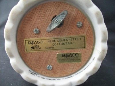 Enesco Here Comes Peter Cottontail Easter Egg Music Box  