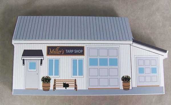 Cats Meow Village NEW Amish Millers Tarp Shop 11 414  