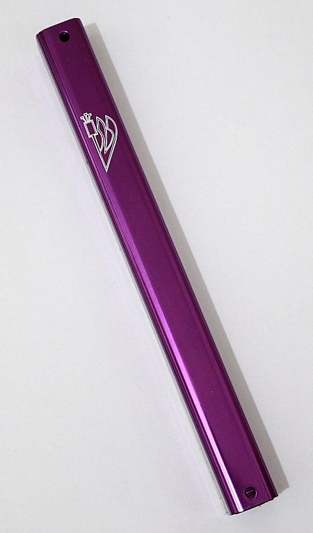 PURPLE Jewish Mezuzah Mezuza Case   Israel Judaica Gift  