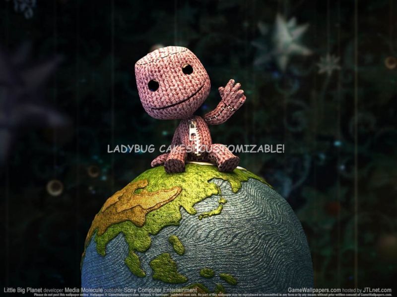 Little Big Planet Edible Cake Topper Image SackBoy LBP2  