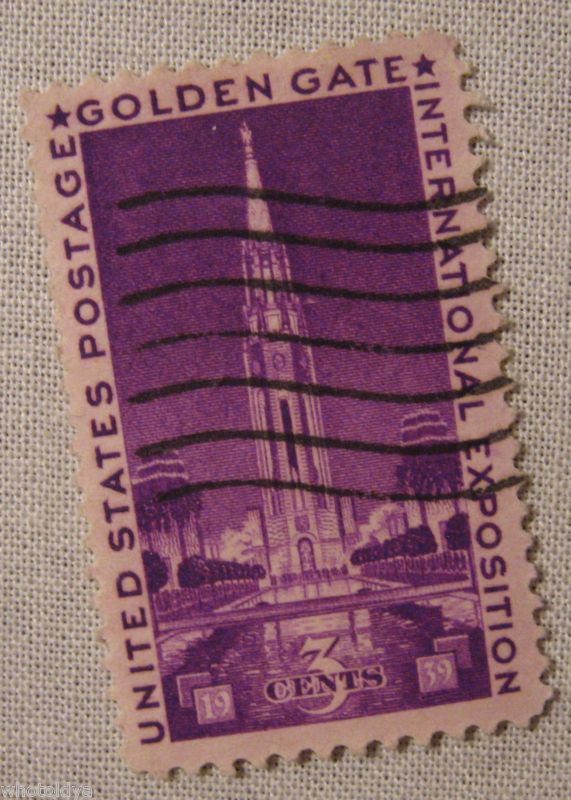 1939 COMMEMORATIVE 3 CENT GOLDEN GATE STAMP US 852  