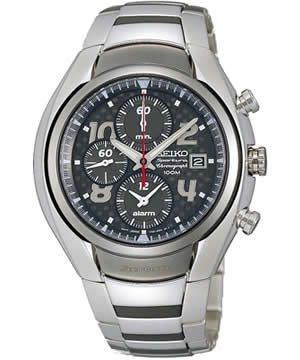 NEW SEIKO SPORTURA SAPPHIRE 100M ALARM CHRONO SNA193P1 LAST FREE SHIP 