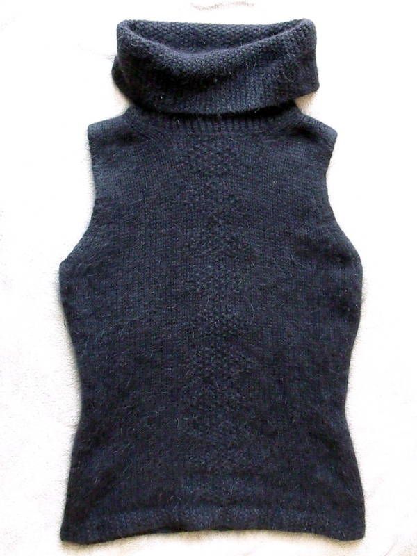 TOMMY BAHAMA BLACK ANGORA TURTLENECK TOP SWEATER, s 4/6  