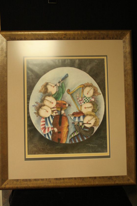 Framed Original Oil Painting J Roybal SIGNED Musicians  