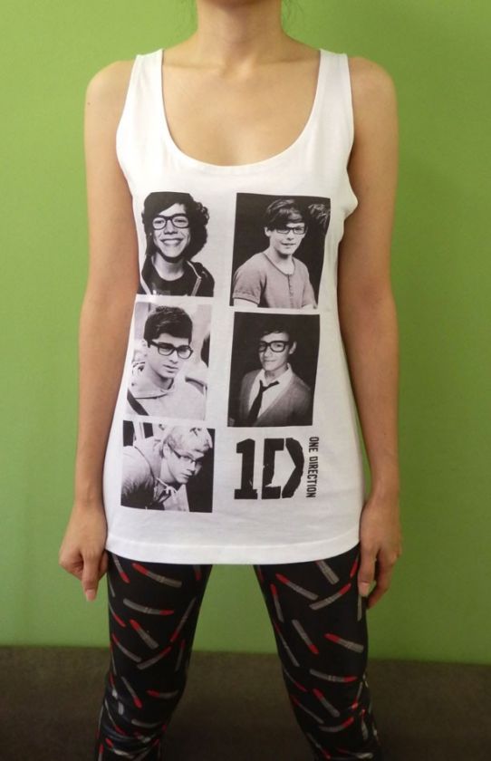   DIRECTION with GLASSES Womens Tank Top Sleeveless T Shirt UK Boy Band