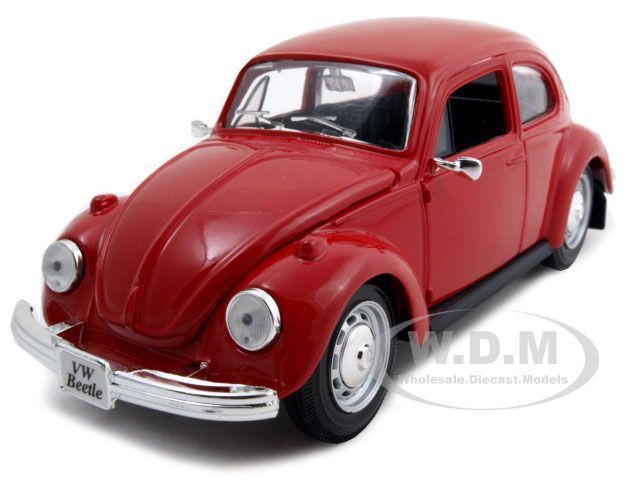 1973 VOLKSWAGEN BEETLE RED 124 DIECAST MODEL CAR  