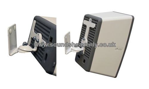 Rotatable bracket in white with speaker