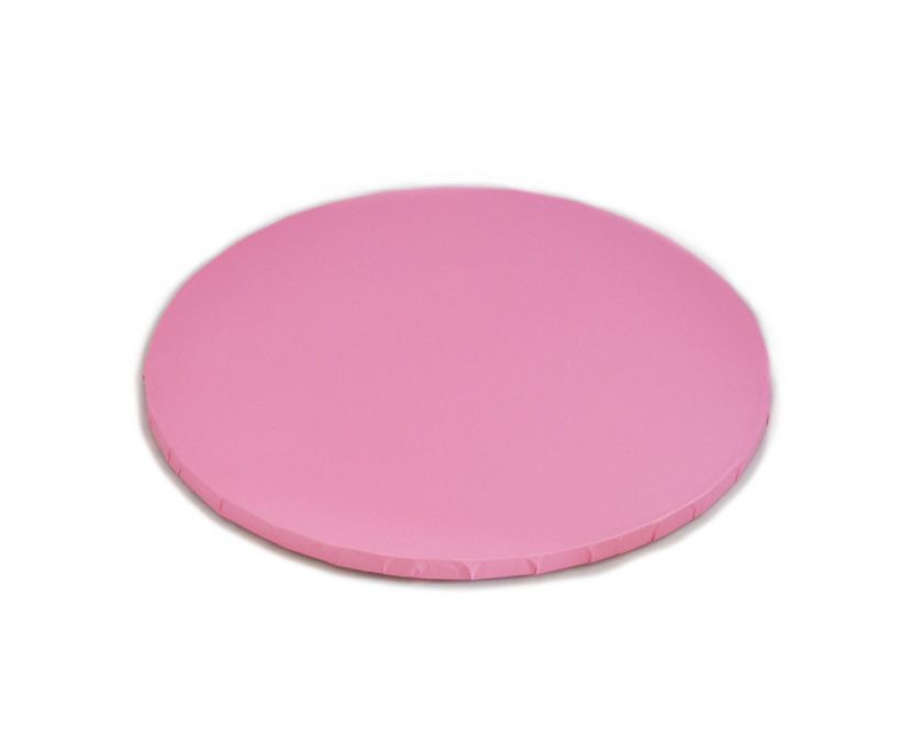 Round Pink 12 Inch Cake Board With Premium Wrapped Edge  