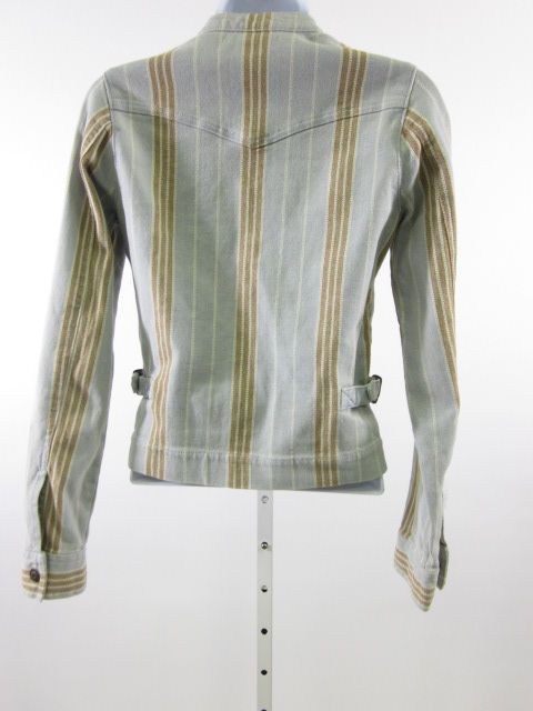 EARL JEANS Denim Stripe Jacket Coat Petite S  