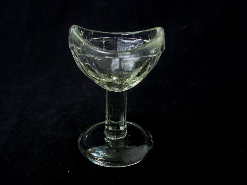 19C. ANTIQUE MEDICAL OCTAGONAL EYE BATH GLASS CUP RARE  