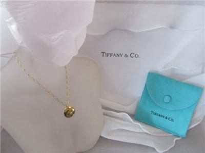 Tiffany & Co. 18K Link Gold Notes I Love You Necklace  