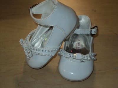 Baby Girls White Patent Leather Dress Shoes/ Size 2  