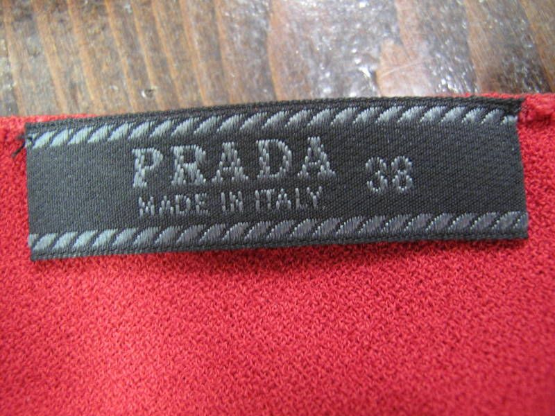 Prada Red A Line Mid Calf Skirt 38  